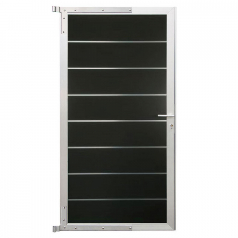 Elephant Zauntor Modular 180 WPC anthrazit, Leiste Silber 90x176cm inkl. Beschlag