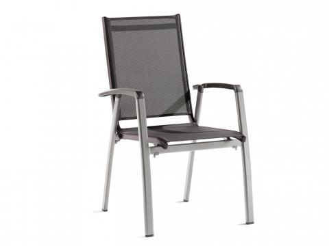 Sieger Salerno Stapelsessel Aluminium graphit