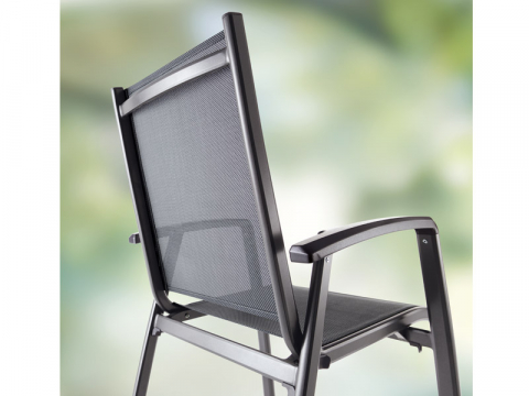 Sieger Salerno Stapelsessel Aluminium graphit