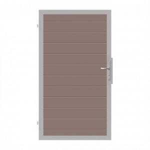 GrojaSolid BPC Steckzaun Tor Sonderbreite H:180cm terra-silber