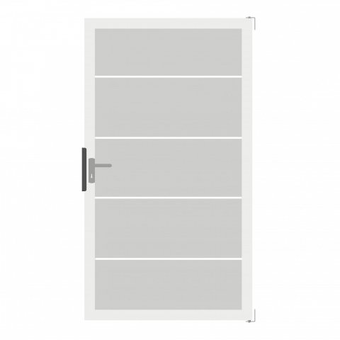 GroJa Ambiente Glastor DIN links 100x180cm Blockstreifen-Rahmen EV1