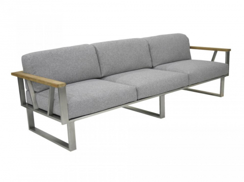 Zebra Belvedere Lounge 3-Sitzer Set - inkl. Kissen Tuva medium grey