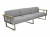 Zebra Belvedere Lounge 3-Sitzer Set - inkl. Kissen Tuva medium grey