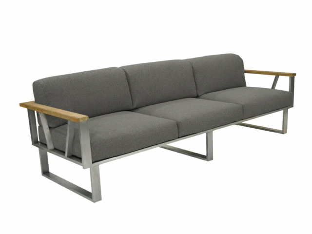 Zebra Belvedere Lounge 3-Sitzer Set - inkl. Kissen Tuva medium grey