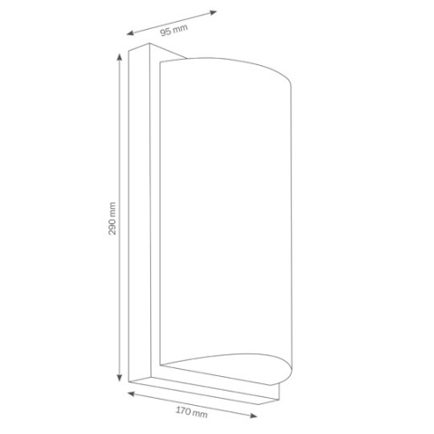 LCD Wandleuchte 039 Graphit