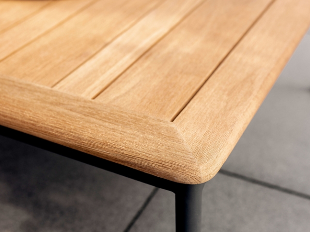 Niehoff Freeport Kaffeetisch 89x89cm, Tischplatte Teak geb&uuml;rstet