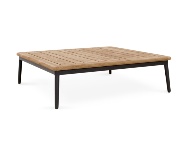 Niehoff Freeport Kaffeetisch 89x89cm, Tischplatte Teak geb&uuml;rstet