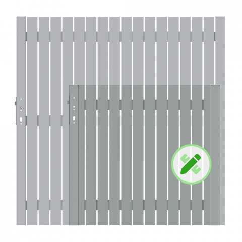 Squadra Tor silber 2561, DIN links H: 120, Sonderbreite