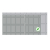 Squadra Doppeltor silber 2562 - H: 120cm, Sonderbreite