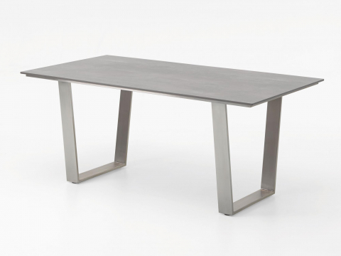 Niehoff Noah Tisch, Trapezkufe, HPL Tischplatte Beton-Design, 180cm