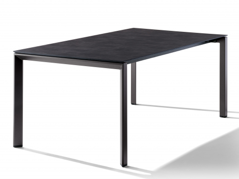 Sieger Tisch verlängerbar 180-290x100cm Eisengrau-Zement anthrazit