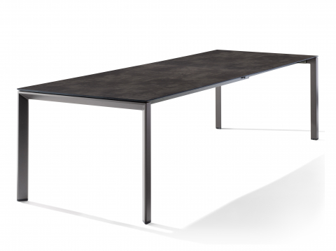 Sieger Tisch verlngerbar 180-290x100cm Eisengrau-Beton dunkel
