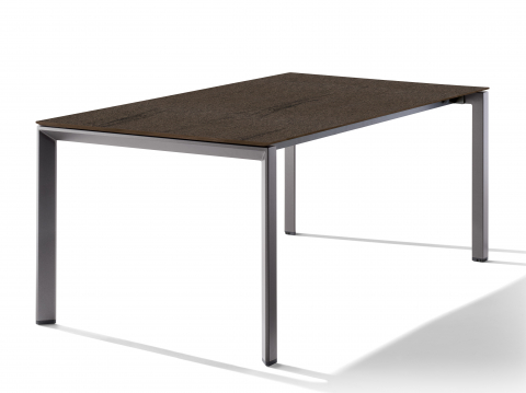 Sieger Tisch verlngerbar 180-290x100cm Eisengrau-Granit