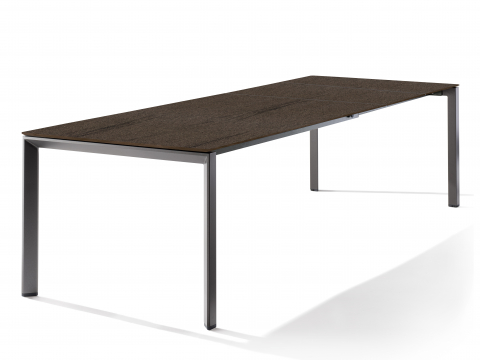 Sieger Tisch verlngerbar 180-290x100cm Eisengrau-Granit