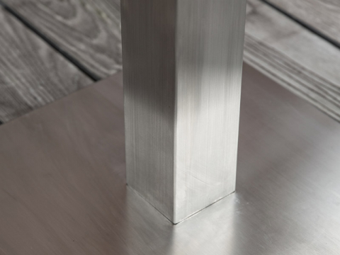Niehoff Bistro Tisch quadratisch 81x81cm, HPL Beton-Design