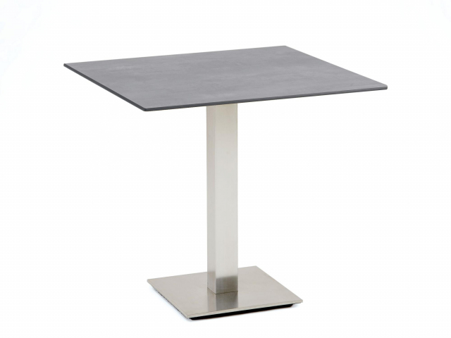 Niehoff Bistro Tisch quadratisch 81x81cm, HPL Beton-Design