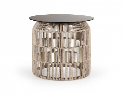 Brafab Pamir Beistelltisch H=45cm, Geflecht beige