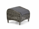Brafab Rosita Fu&szlig;hocker, Geflecht grau, inkl. Kissen
