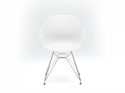 Niehoff Sushi Schalensessel Gestell verchromt white