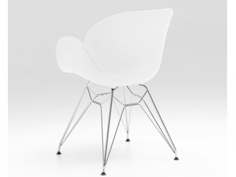 Niehoff Sushi Schalensessel Gestell verchromt white