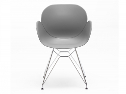 Niehoff Sushi Schalensessel Gestell verchromt grey