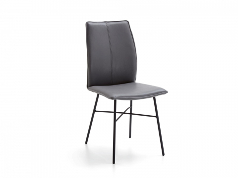 Niehoff Capri Design-Stuhl Eisen Stativ Prisma grau