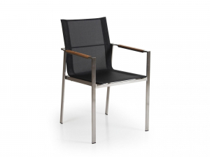 Diningstuhl Textil-Gewebe schwarz