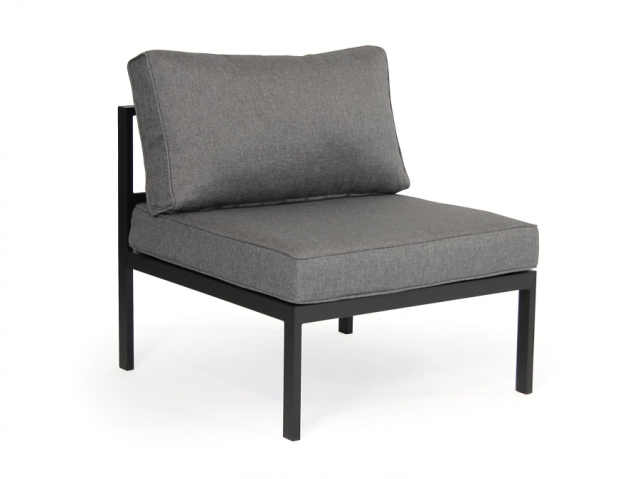 Brafab Leone Loungegarnitur 218x218cm Aluminium schwarz, inkl. Polster