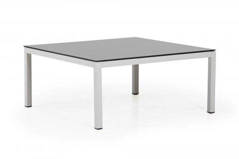 Brafab Belfort Loungetisch 90x90x50cm, Aluminium wei&szlig;