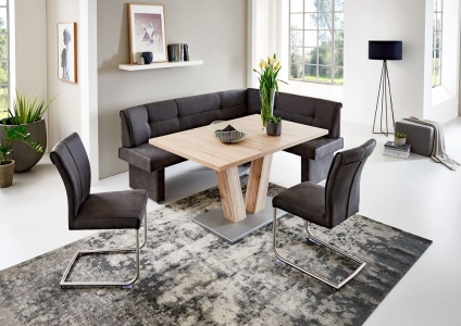 Niehoff Lisa Polsterbank anthrazit, langer Schenkel links, 202 x 152cm