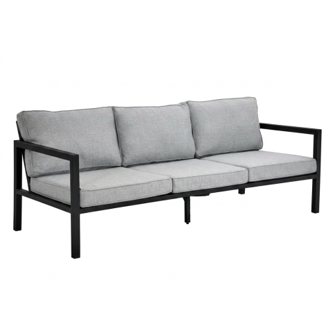 Brafab Belfort 3-Sitzer Sofa 206cm Alu-schwarz, inkl. Polster