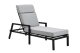 Brafab Belfort Gartenliege Aluminium schwarz, Bezug pearl-grey, rollbar