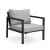 Brafab Belfort Loungesessel, schwarz inkl. Kissen pearl grey