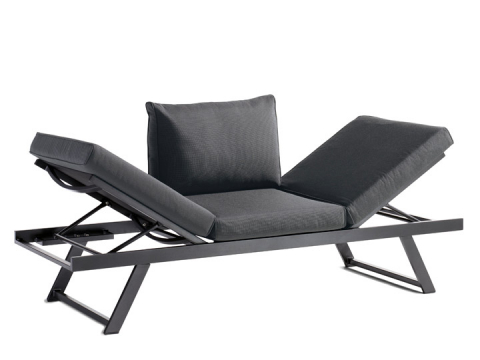 Sieger Auckland Daybed, eisengrau - Polster grau