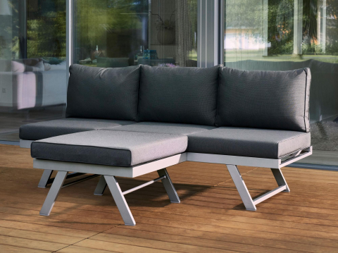 Sieger Auckland Daybed mit Hocker, graphit- Polster grau