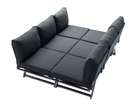 Sieger Auckland Daybed-Set, Aluminium eisengrau - Polster grau