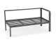 Best Richmond Lounge Seitenteil rechts 142x78cm, Alu anthrazit, Teakarmlehnen