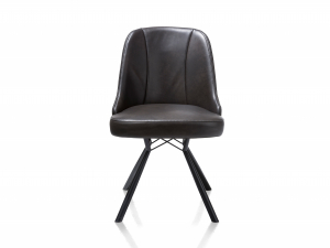 Stuhl Leder Off black