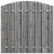 Bohlenzaun Boleo Rundbogen Kiefer kdi grau 180x180-160cm 51195