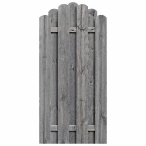 Bohlenzaun Boleo Rundbogen Kiefer kdi grau 90x180-160cm 51196