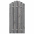 Bohlenzaun Boleo Rundbogen Kiefer kdi grau 90x180-160cm 51196