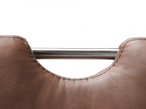 Habufa Leon Schwingstuhl Edelstahlgestell Vierkantrohr Leder lava