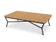 Best Mali Couchtisch 140x80x39cm Gestell Aluminium anthrazit, Tischplatte Teakholz