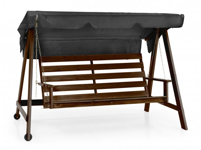 Brafab Kornhult Hollywoodschaukel- braun mit schwarzem Dach