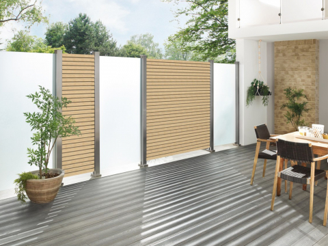 Zaunfeld System Rhombus Alu Lärche 2947 59x180cm