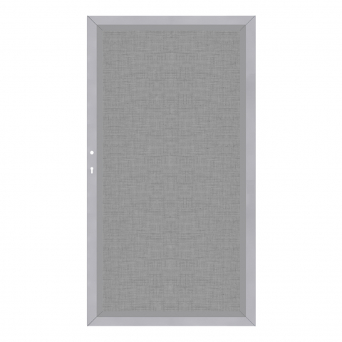 System Glas Zauntor Texta 4460, DIN links - H:180cm, Silberrahmen, Sonderbreite