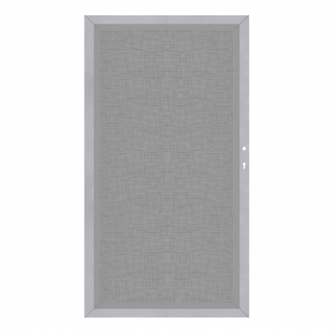 System Glas Zauntor Texta 4460, DIN rechts - H:180cm, Silberrahmen, Sonderbreite