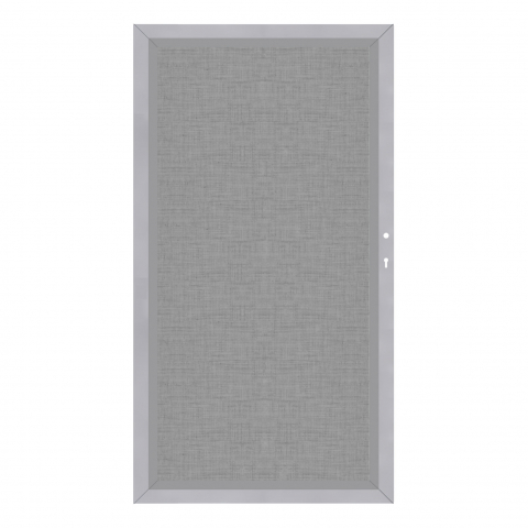 System Glas Zauntor Texta 4460, DIN rechts - H:180cm, Silberrahmen, Sonderbreite