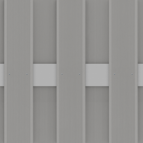 Zaun Jumbo WPC Alu Design grau-grau 2884 - 179x179cm