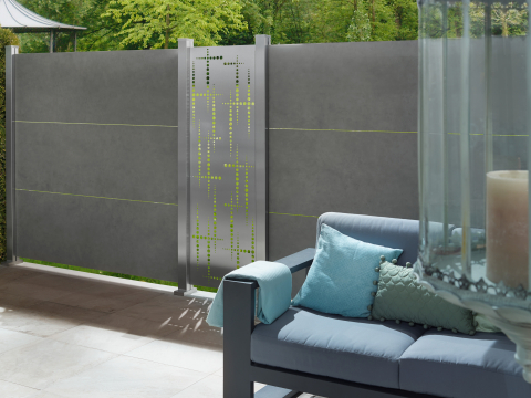 System Board Keramik XL Zement Zaunanlage